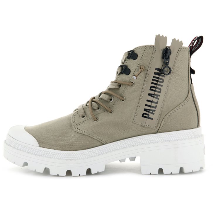 Bottes Palladium Pallabase Metro Femme Vert Olive | FR KPV359C